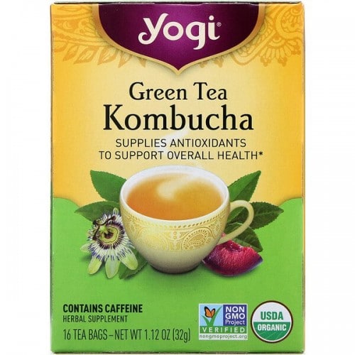 شاي الكومبوتشا الأخضر العضوي من Yogi